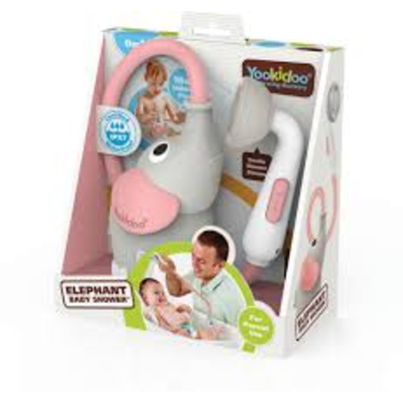 YOOKIDOO 40208 ELEPHANT BABY SHOWER GREY PINK