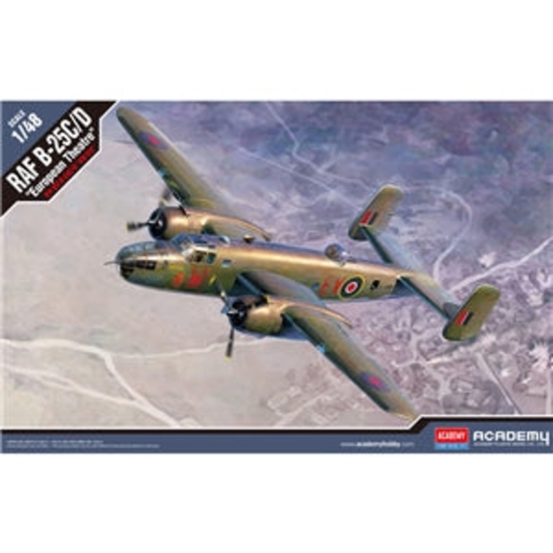 ACADEMY  12339 RAF B-25C/D EUROPEAN THEATRE  1/48 SCALE