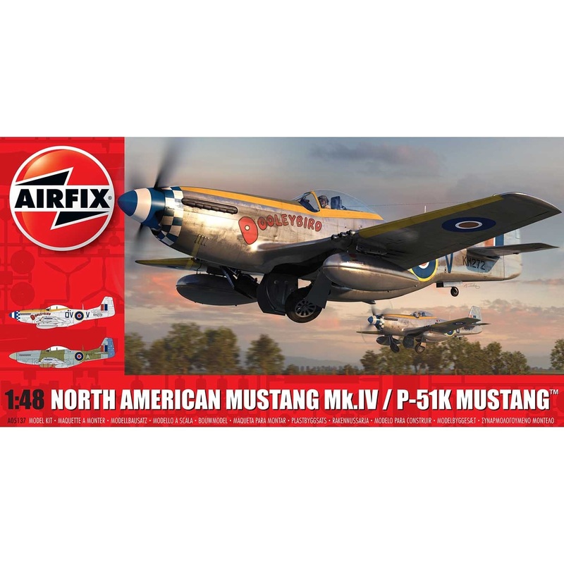 Airfix A05137 North American Mustang Mk.IV/P-51K Mustang 1:48 Scale