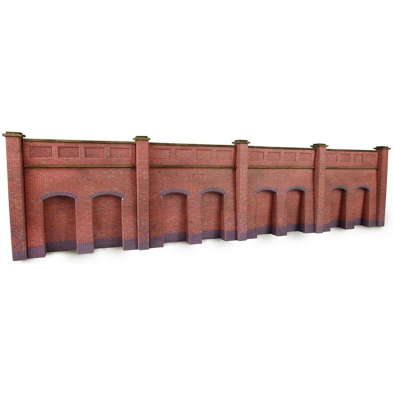 METCALFE PN145 N SCALE RETAINING WALL IN RED BRICK