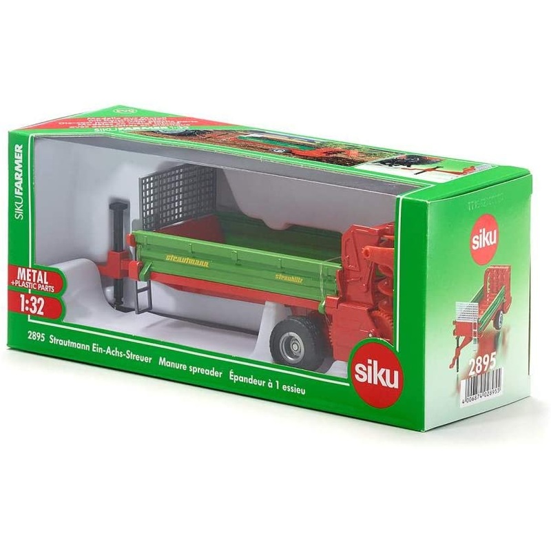 SIKU 2895 STRAUTMANN SINGLE AXLE MANURE SPREADER 1:32 SCALE