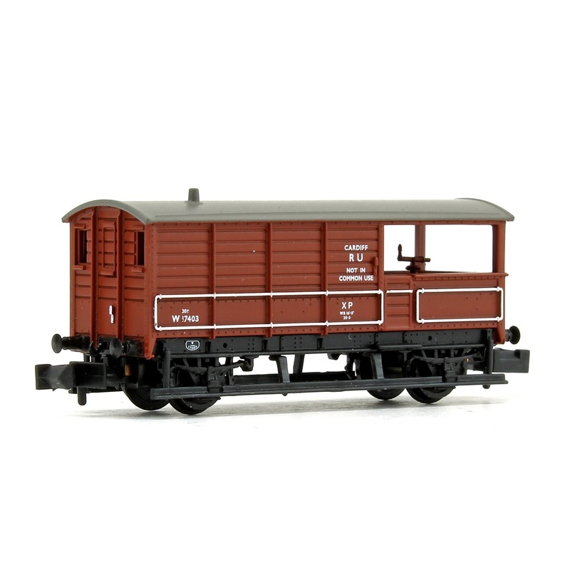 GRAHAM FARISH 377-377A 20 TON TOAD   BRAKE VAN BR BAUXITE EARLY  N GAUGE WAGON