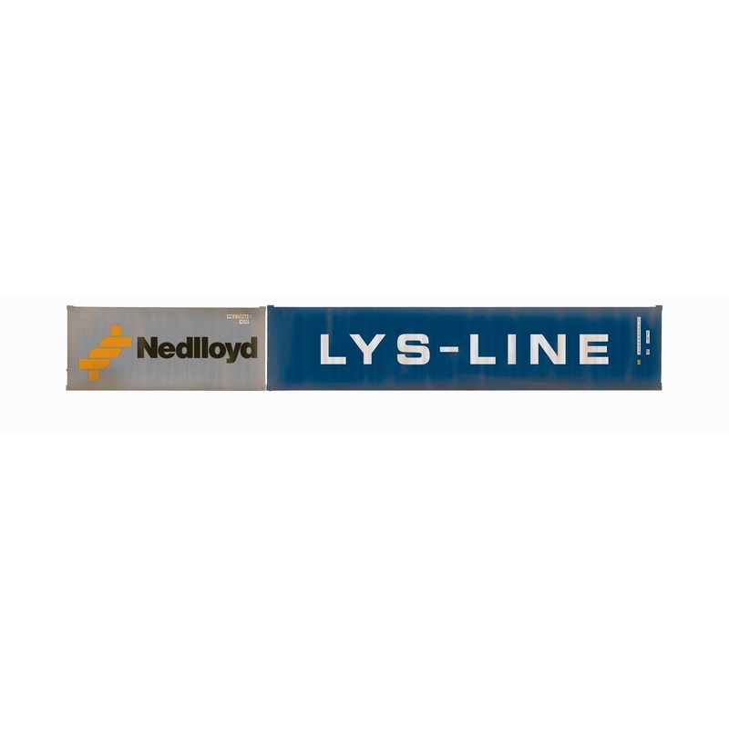 Hornby R60044 Wagons Nedlloyd & LYS-Line  Container Pack  1 x 20 and 1 x 40 Containers – Era 11