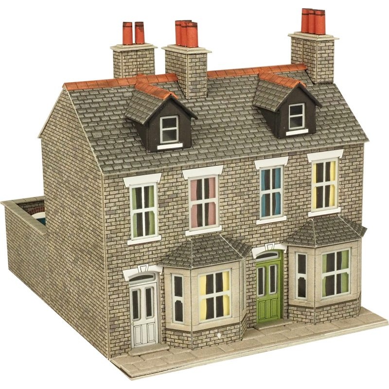 METCALFE PO262 00/H0 SCALE TERRACED HOUSES IN STONE