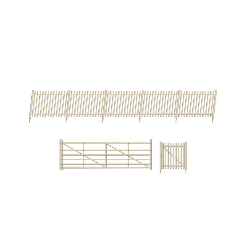 PECO RATIO 432A SR CONCRETE PALE FENCING WITH RAMPS AND GATES