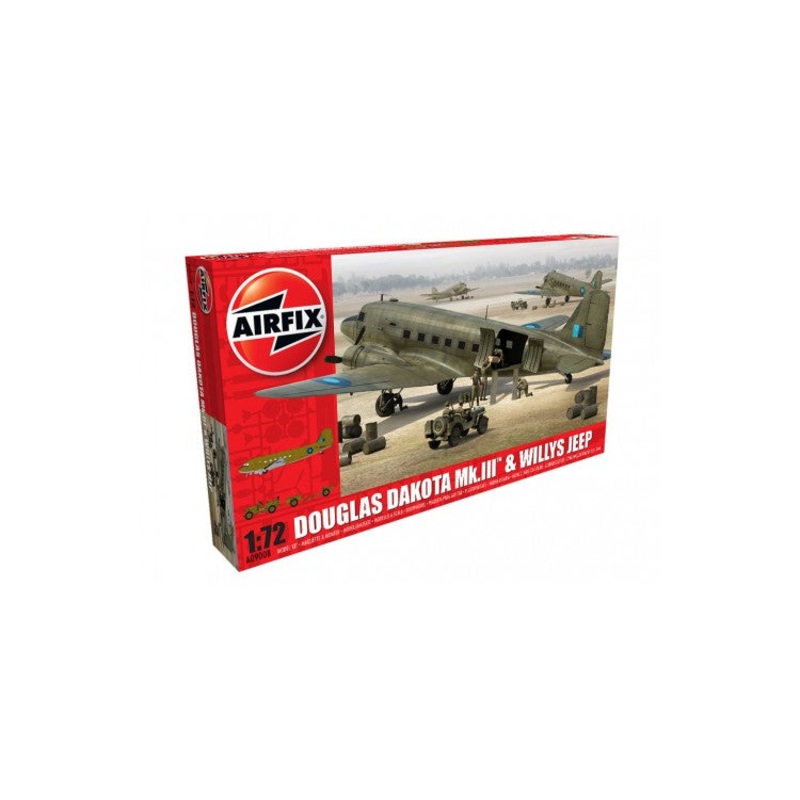 Airfix A09008 Douglas Dakota MkIII with Willys MB Jeep  1:72 Scale