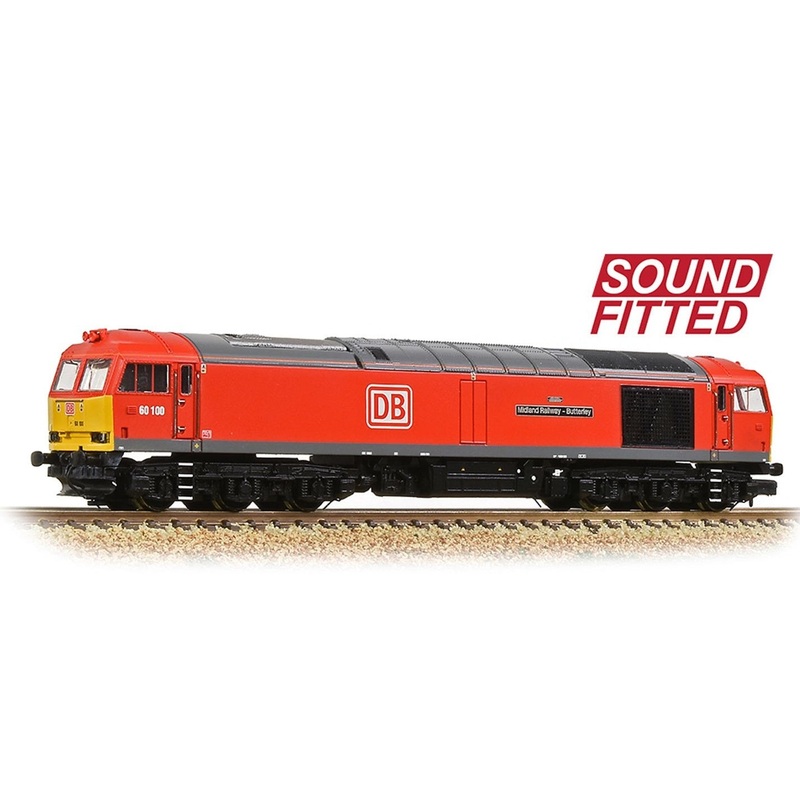GRAHAM FARISH 371-359SF Graham Farish N Gauge Class 60 60100 Midland Railway – Butterley DB Cargo Sound Fitted