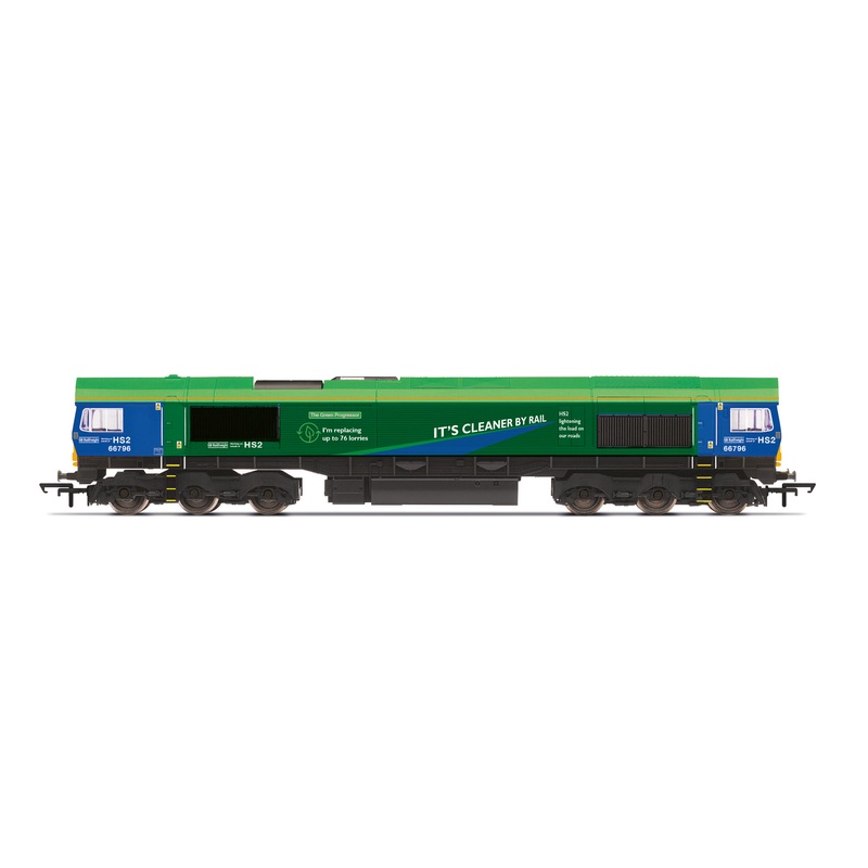 HORNBY  R30151 GBRf, HS2 Class 66, Co-Co, 66796 ‘The Green Progressor’ – Era