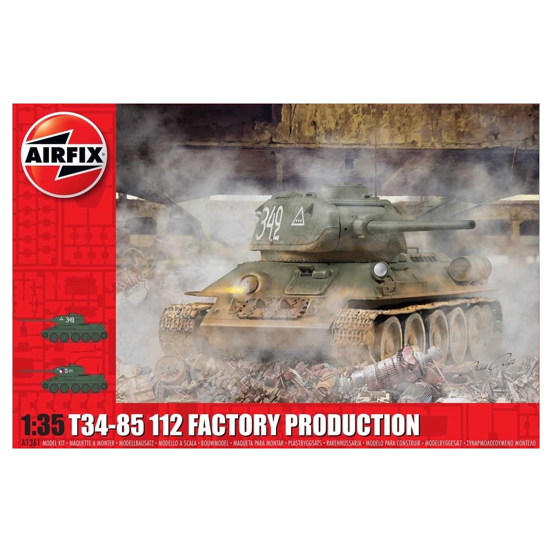 Airfix A1361 T34-85 112 Factory Production 1:35 Scale