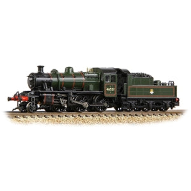 GRAHAM FARISH 372-630  LMS Ivatt 2MT 46521 BR Lined Green (Early Emblem)   N GAUGE LOCO