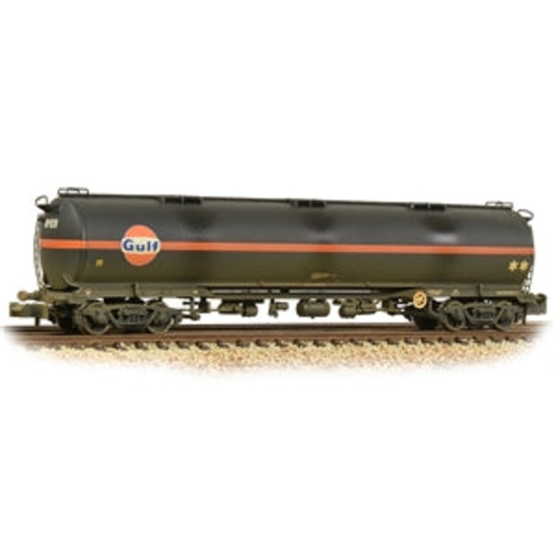 GRAHAM FARISH 373-562 102T TEA BOGIE TANK WAGON GULF BLACK WEATHERED