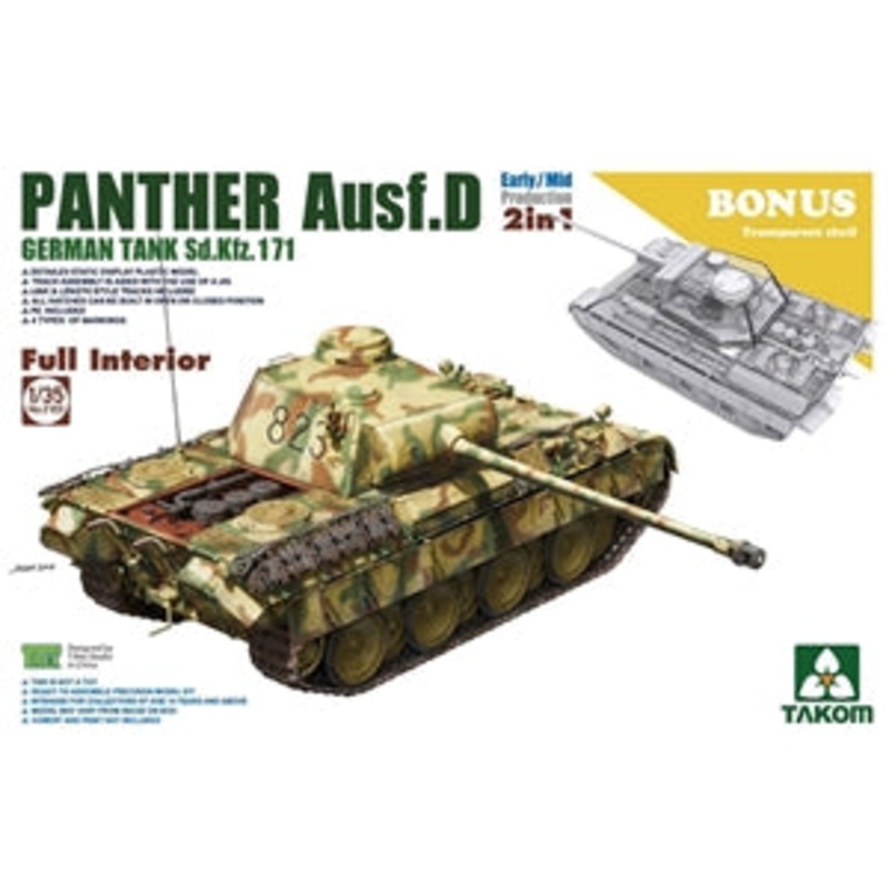 TAKOM 2103 GERMAN TANK PANTHER AUSF.D 1/35 SCALE