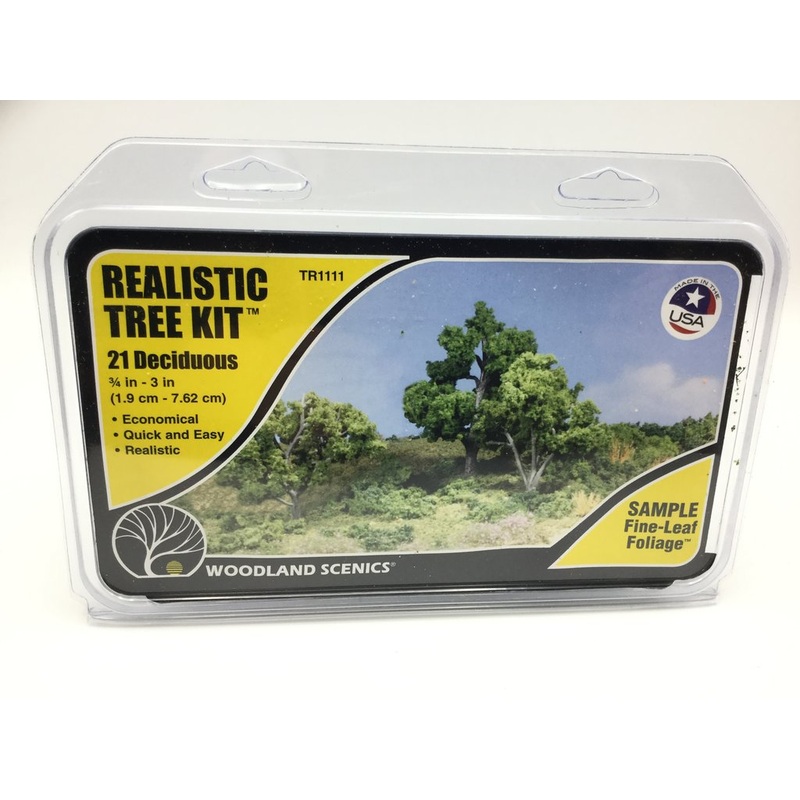 WOODLAND SCENICS WTR1111 REALISTIC TREE KIT 21 DECIDUOUS