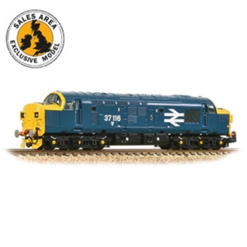 GRAHAM FARISH 371-450SD CLASS 37/0 37116 BR BLUE LARGE LOGO REGIONAL EXCLUSIVE MODEL  N GAUGE