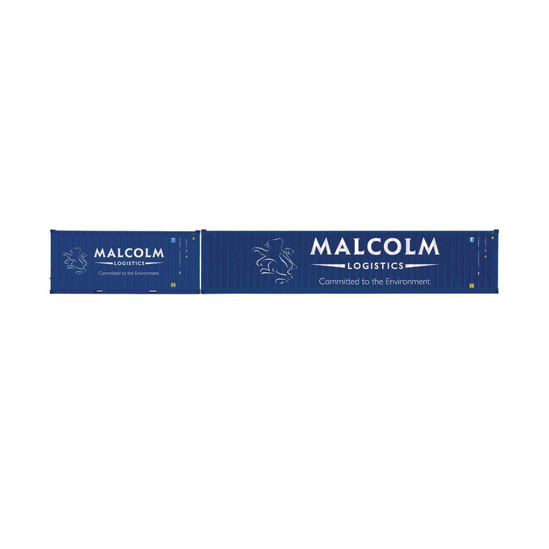 Hornby R6999 Malcolm Logistics  Container Pack  1 x 40′ and 1 x 20′ Containers – Era 11