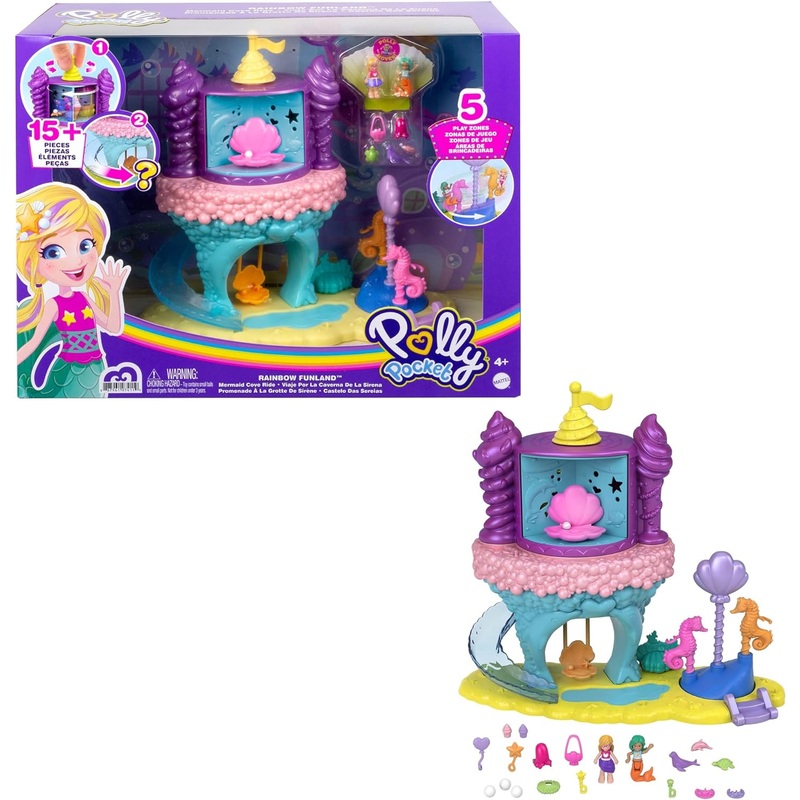 ** 10 OFF ** POLLY POCKET GYK42 RAINBOW FUNLAND PLAYSET