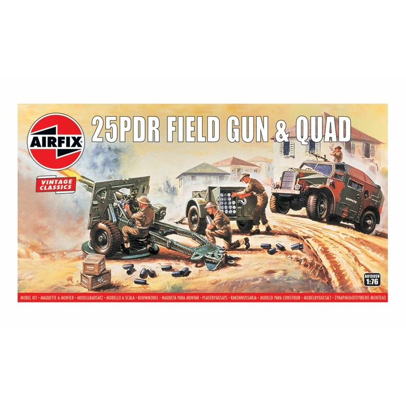 Airfix A01305V 25PDR Field Gun & Quad  1:76 Scale