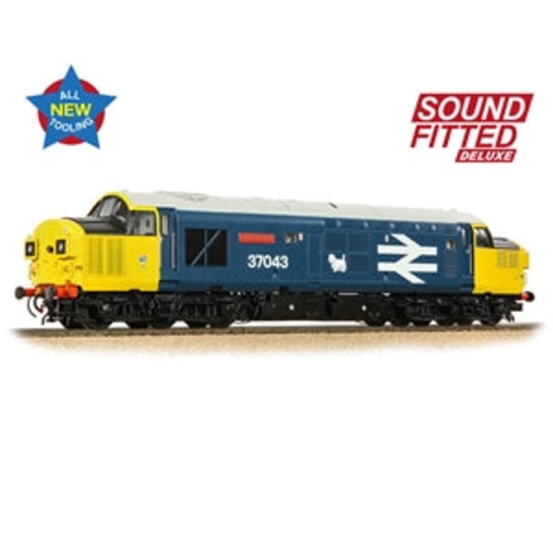 BACHMANN 35-304SFX Class 37/0 Split Headcode 37043 ‘Loch Lomond’ BR Blue (Large Logo)  SOUND FITTED WITH WORKING FAN