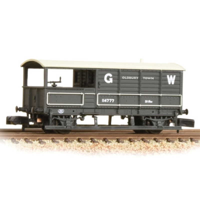 GRAHAM FARISH 377-375D 20 TON TOAD BRAKE VAN GWR GREY   N GAUGE WAGON