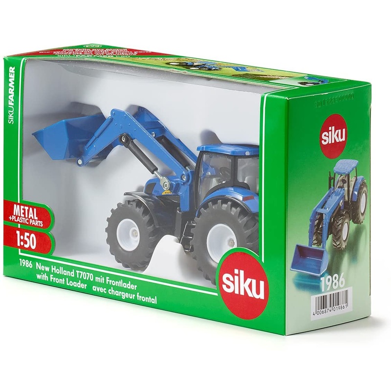 SIKU 1986 NEW HOLLAND T7070 TRACTOR WITH FRONT LOADER 1:50 SCALE