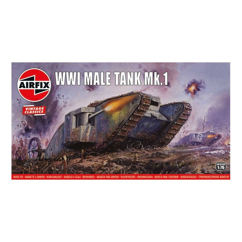 Airfix A01315V WWI Male Tank Mk.I 1:76 Scale