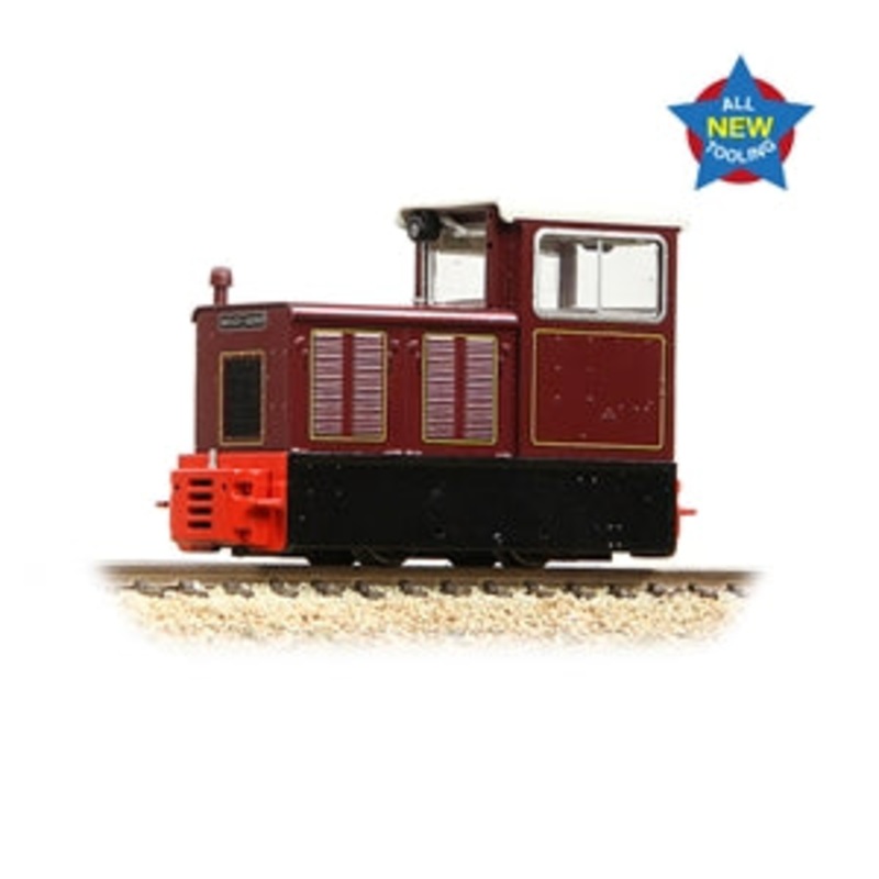 BACHMANN  009 SCALE 392-027 Baguley-Drewry 70hp Diesel Lined Crimson