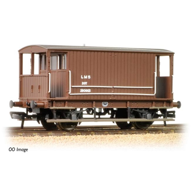 GRAHAM FARISH 377-751 MIDLAND 20 TON  BRAKE VAN LMS BAUXITE N GAUGE WAGON