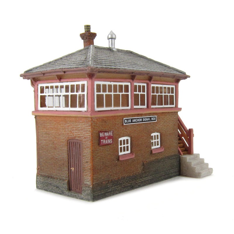 GRAHAM FARISH  SCENECRAFT 42-099 BLUE ANCHOR SIGNAL BOX
