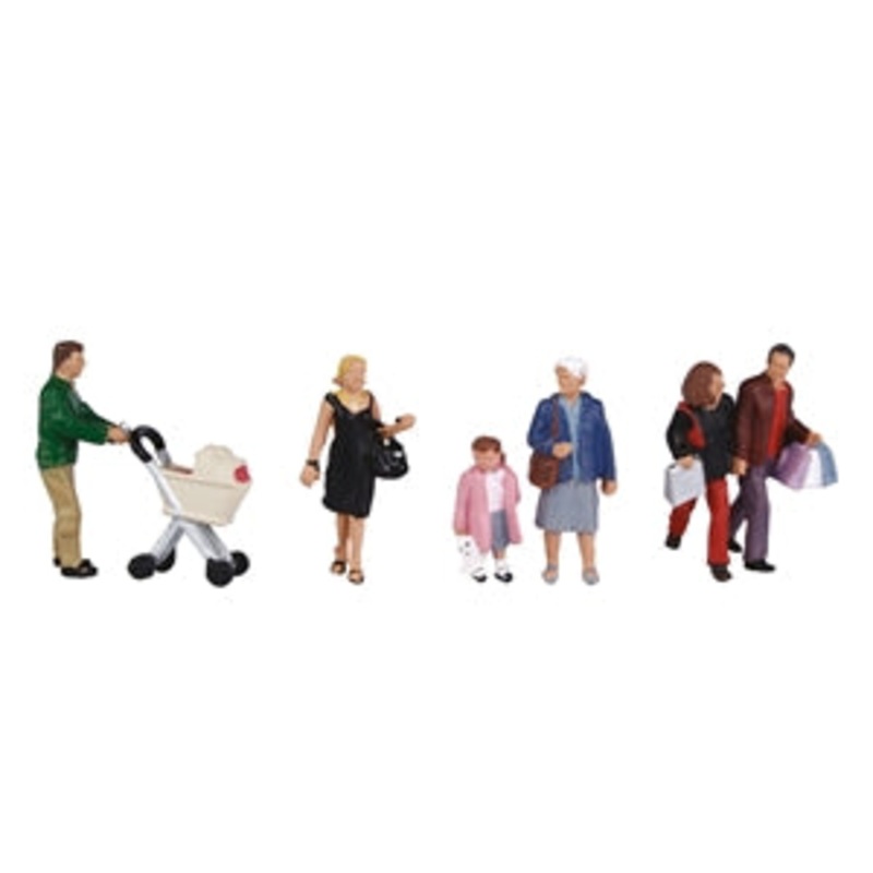 BACHMANN 36-046 SHOPPING   OO SCALE FIGURES