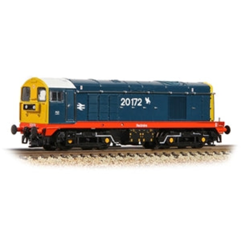 GRAHAM FARISH 371-042 Class 20/0 Headcode Box 20172 ‘Redmire’ BR Blue (Red Solebar)  N GAUGE
